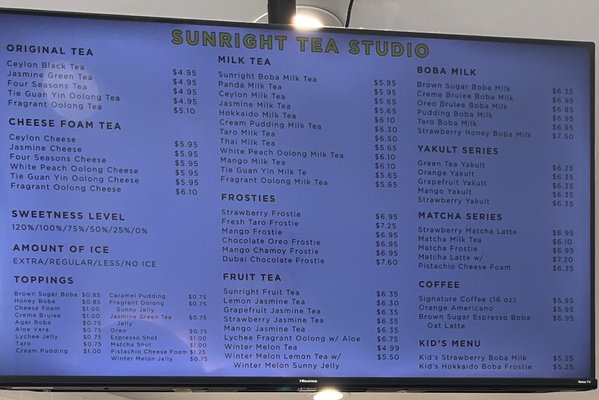 Menu photo 1 Sunright Tea Studio Gardena, CA Menu photo 1 Sunright Tea Studio Gardena, CA