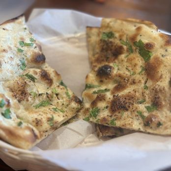 Yeti Restaurant - Garlic Cilantro Naan - Indian Near Me - Davis, California