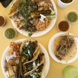 Asada tacos Chile Verde taco and Quesabirria Combo #5 pepino aqua Fresca Asada tacos Chile Verde taco and Quesabirria Combo #5 pepino aqua Fresca