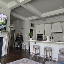 White cabinets are yellow and 2 different colors. White cabinets are yellow and 2 different colors.