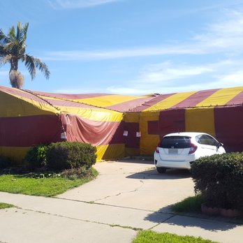 Hungry Termite - House sealed up tight for fumigation. - Pest Control Near Me