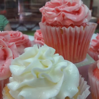 Pie Sensations - a variety of cupcakes with pink and white frosting - Bakeries Near Me - Columbia, Tennessee Pie Sensations - a variety of cupcakes with pink and white frosting - Bakeries Near Me - Columbia, Tennessee