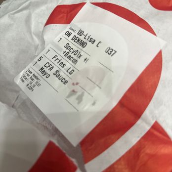 Chick-fil-A - ows a red and white bag of food - Fast Food Near Me - Portsmouth, Virginia
