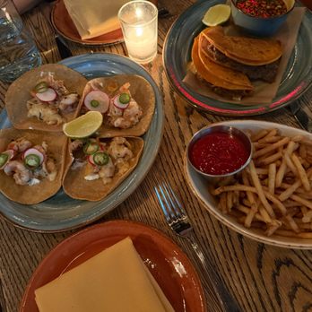 El Vez - shrimp tacos, birria tacos, French fries - Mexican Near Me - New York, New York