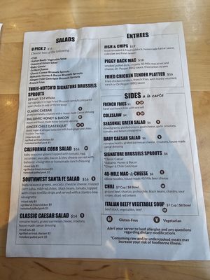 Menu photo 4 Three Notch'd Craft Kitchen and Brewery - Roanoke Roanoke, VA