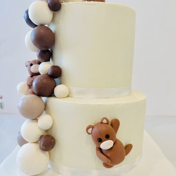 BakefürBliss - a three tiered cake decorated with teddy bears - Custom Cakes Near Me