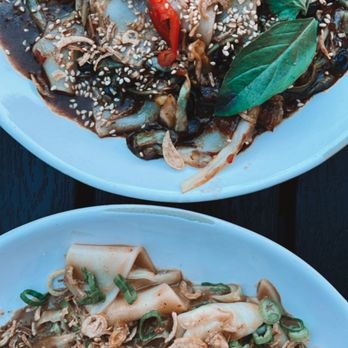 The Roost - Black Bean and Coconut Rice Noodles (bottom), Tomato and Sesame Rice Noodles (top) - Coffee & Tea Near Me - Washington, DC, District of Columbia The Roost - Black Bean and Coconut Rice Noodles (bottom), Tomato and Sesame Rice Noodles (top) - Coffee & Tea Near Me - Washington, DC, District of Columbia