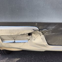 Budget Car and Truck Rental - Rear bumper damage, Ford Explorer