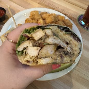 Foothills Brewing - Inside of Spicy Buffalo Chicken Wrap - American Near Me - Winston Salem, North Carolina