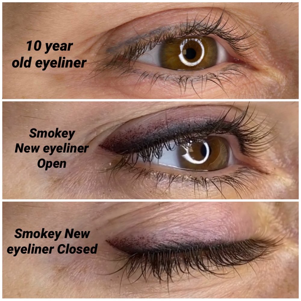 10 year old eyeliner before and Smokey new eyeliner after 10 year old eyeliner before and Smokey new eyeliner after