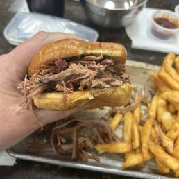 Chopped Brisket Sandwich. Chopped Brisket Sandwich.