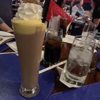 Gordon Ramsay Burger Las Vegas - The chocolate shake with creme brûlée on top! - Burgers Near Me - Las Vegas, Nevada