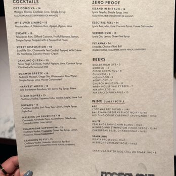 Roosevelt - Menu - Bars Near Me - Phoenix, Arizona