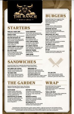 Menu photo 1 The Ranch Bar & Grill Tehachapi, CA Menu photo 1 The Ranch Bar & Grill Tehachapi, CA