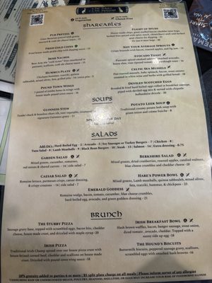 Menu photo 1 The Hare and The Hound Putnam, CT