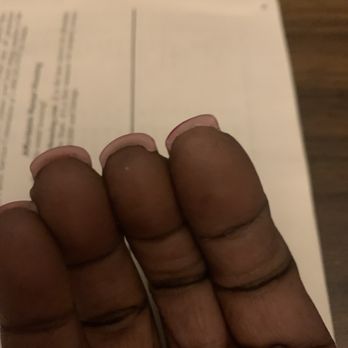 Bebe Nails & Spa - Look how thick this acrylic is after I asked three times to make it thin that it was fine with me that they might break. I want it look natu - Nail Salons Near Me - Detroit, Michigan
