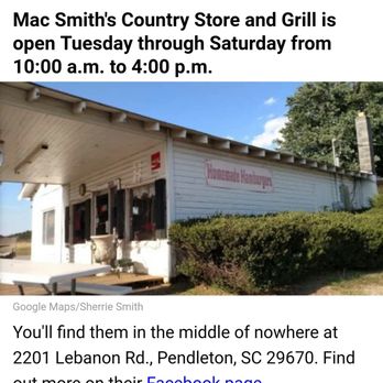 Mac Smith's Country Store - Convenience Stores Near Me - Pendleton, South Carolina Mac Smith's Country Store - Convenience Stores Near Me - Pendleton, South Carolina