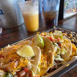 Sandbar Sports Grill - Tacos with rice and beans