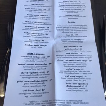 Craft House - Menu - New American Near Me - Dana Point, California Craft House - Menu - New American Near Me - Dana Point, California