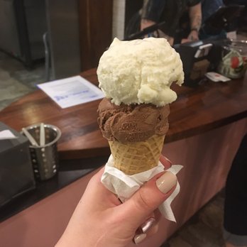 The Parlour - Koseret on top, malted chocolate on the bottom - Ice Cream & Frozen Yogurt Near Me - Durham, North Carolina
