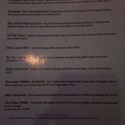 The Pylon Bar & Grill - Menu