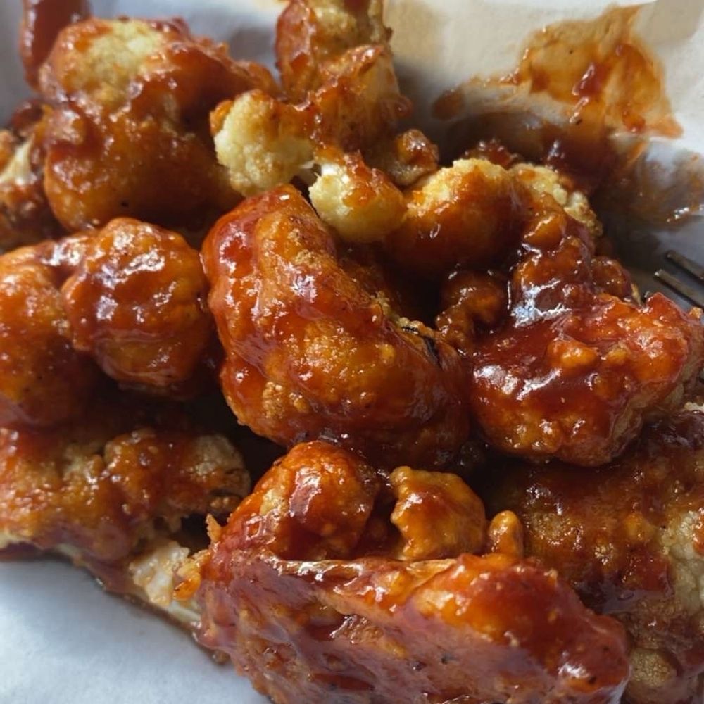 One More Pie - Vegan Cauliflower Wings with bbq sauce - Vegan Near Me - New Orleans, Louisiana One More Pie - Vegan Cauliflower Wings with bbq sauce - Vegan Near Me - New Orleans, Louisiana