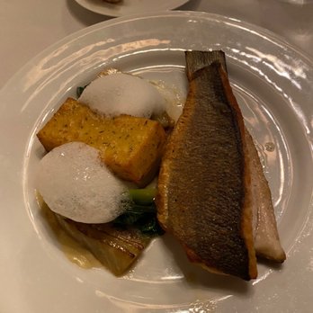 The Arbour - Sea bass with polenta - New American Near Me - Pasadena, California The Arbour - Sea bass with polenta - New American Near Me - Pasadena, California