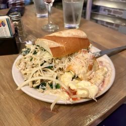 Victoria's Pasta Shop - Lasagna roll with fettuccine side