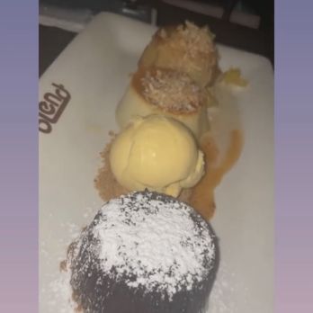 Blend Astoria - Dessert sampler (chocolate lava, ice cream, flan, tres leche) - Latin American Near Me - Astoria, New York Blend Astoria - Dessert sampler (chocolate lava, ice cream, flan, tres leche) - Latin American Near Me - Astoria, New York