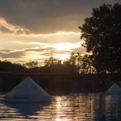 Red Hook Recreation Center - Labor Day 2014, the last sunset of the pool season.