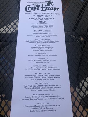 Menu photo 4 The Crepe Escape Redding Redding, CA