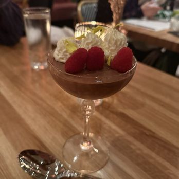 Le Margot - Raspberry chocolate mousse to finish - French Near Me - Fort Worth, Texas Le Margot - Raspberry chocolate mousse to finish - French Near Me - Fort Worth, Texas