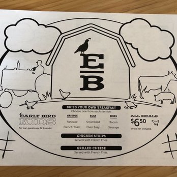 Early Bird - Menu - New American Near Me - Fullerton, California