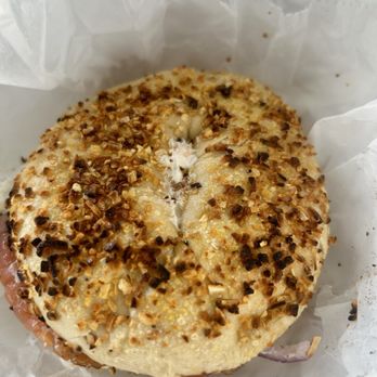Space City Bagels - Smoked Salmon on onion - Bagels Near Me - Houston, Texas Space City Bagels - Smoked Salmon on onion - Bagels Near Me - Houston, Texas