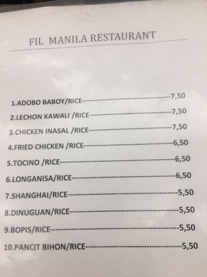 Menu photo 3 Fil Manila Barcelona, B Menu photo 3 Fil Manila Barcelona, B