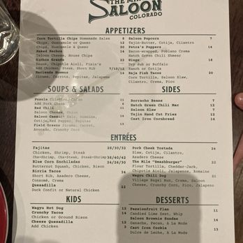 Minturn Saloon - The current menus - Mexican Near Me - Minturn, Colorado