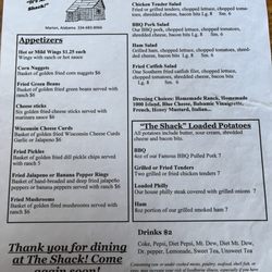 The Shack - Menu