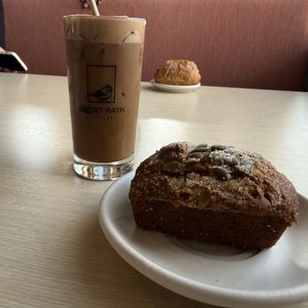 Short Path Distillery - Pumpkin Bread and the Teddie Peanut Butter Chocolate Latte with Oat Milk - Distilleries Near Me - Everett, Massachusetts