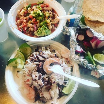 La Costa - Deliciosa tostada mixta y un ceviche de camarón - Mexican Near Me - Oakley, California La Costa - Deliciosa tostada mixta y un ceviche de camarón - Mexican Near Me - Oakley, California
