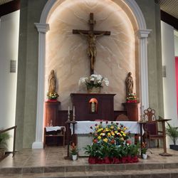St Rose Catholic Church - Pentecost Sunday! ~150 people in attendance