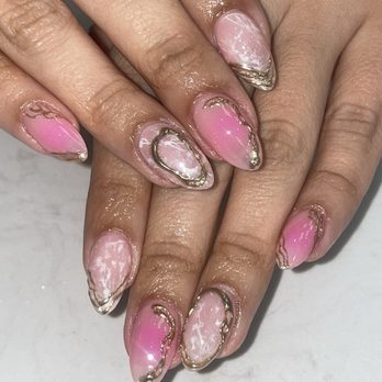 VS Nail Lounge - Short almond shape gel-x set - Nail Salons Near Me - Whittier, California