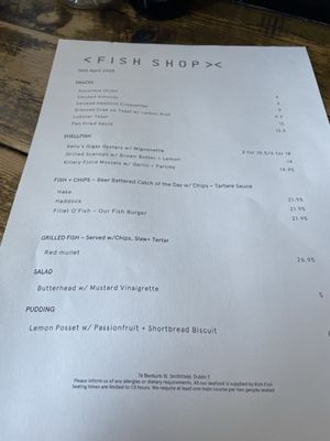Menu photo 4 Fish Shop Smithfield, D