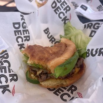 Burger Deck - The Baja Deck was awesome. Fresh jalapeño on it set it off. - Burgers Near Me - San Diego, California Burger Deck - The Baja Deck was awesome. Fresh jalapeño on it set it off. - Burgers Near Me - San Diego, California