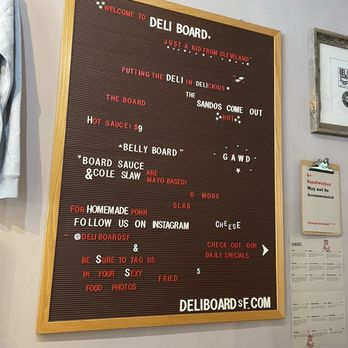 Deli Board - Board - Delis Near Me - San Francisco, California