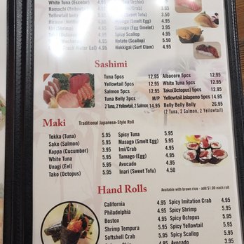 Nozomi - Rolls and sashimi menu - Sushi Bars Near Me - La Jolla, California Nozomi - Rolls and sashimi menu - Sushi Bars Near Me - La Jolla, California