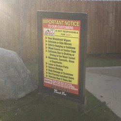 LuLu's Car Wash - This "no take backsies" disclaimer shows up only after you've gone through the line and paid to wash your car.