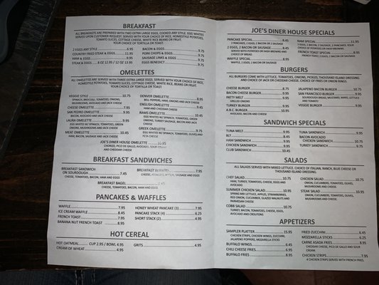Menu photo 7 Joe's Diner Los Angeles, CA Menu photo 7 Joe's Diner Los Angeles, CA