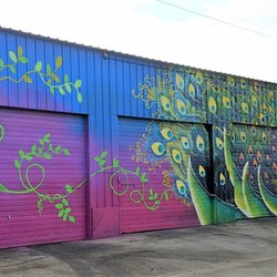 Peacocks - Peacocks by Ms Yellow (Nuria Ortiz) 2019 #Wabash Walls 2019