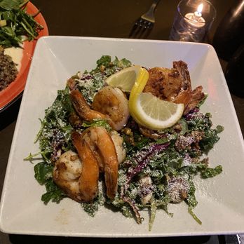 Hootch and Banter - Squash salad with shrimps added - New American Near Me - Frederick, Maryland