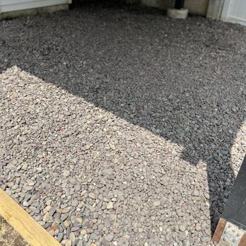 Trout Concrete - Pea Gravel Patio with Timber Edge - Masonry/Concrete Near Me Trout Concrete - Pea Gravel Patio with Timber Edge - Masonry/Concrete Near Me